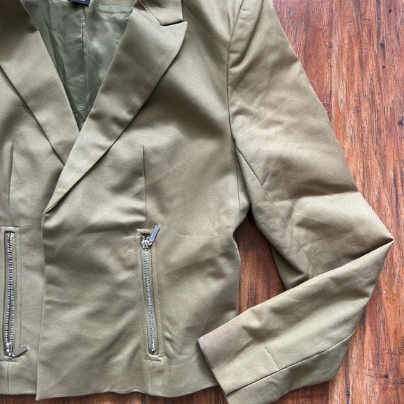 Grace Elements Green Blazer Double-Breasted Suit Jacket Women’s Size 8 - Picture 2 of 5